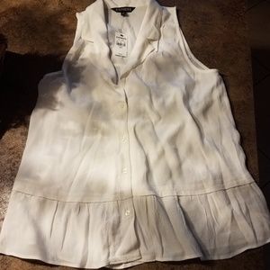 White express sleeveless peplum top